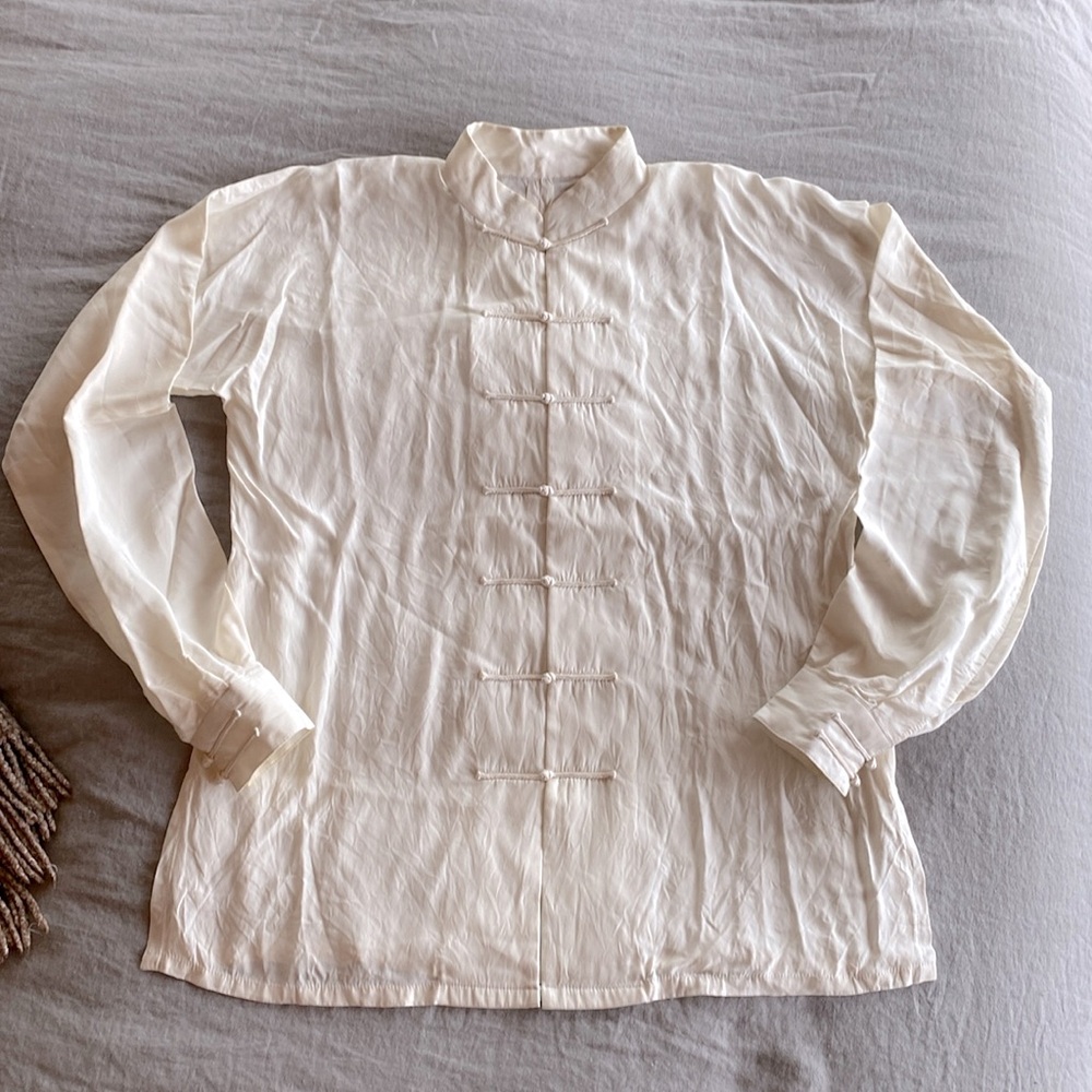 Elegant Cream Button Down Shirt